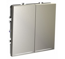 Выключатель проходной двухклавишный с подсветкой без рамки Voltum S70 VLS020404