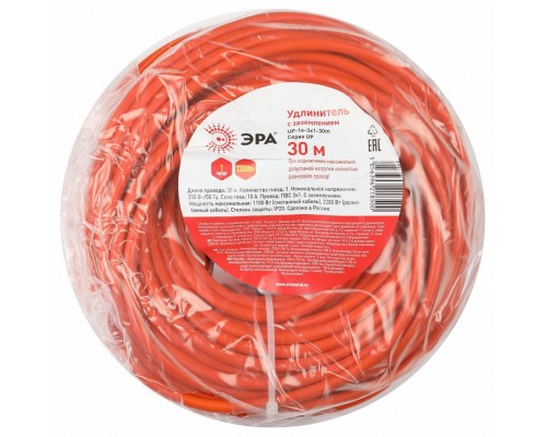 Удлинитель Эра  UPx-1e-3x1-30m