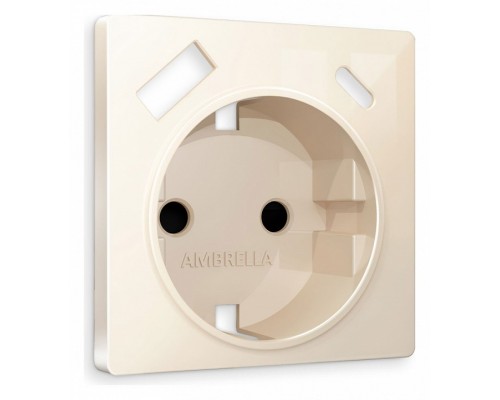 Накладка для розетки с заземлением и со шторками и 2хUSB type A и C Ambrella Volt Quant AP3100