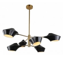 Люстра на штанге LUMINA DECO Romina LDP 6037-6 BK+GD