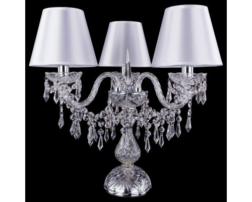 Настольная лампа декоративная Bohemia Ivele Crystal 5703 1403L/3/141-39/Ni/SH21-160 Настольная лампа декоративная Bohemia Ivele Crystal 5703 1403L/3/141-39/Ni/SH21-160