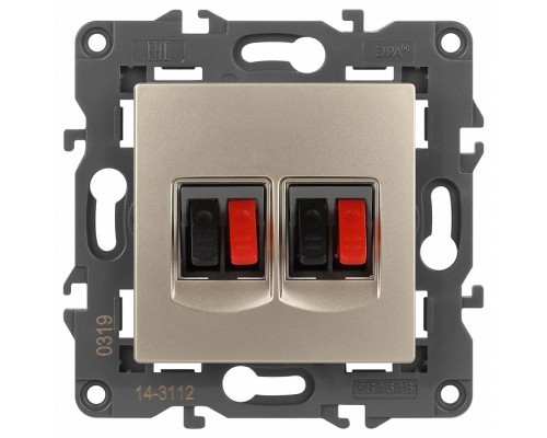 Розетка акустическая без рамки Эра Эра Elegance 14-3112-04