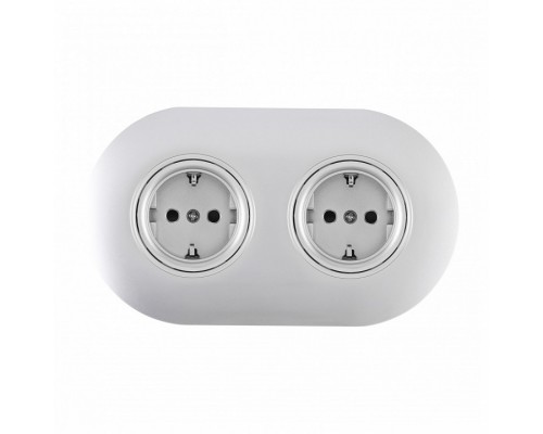 Розетка с заземлением и со шторкой Arte Milano SET08-2 SET08-2-40-1x2 silver