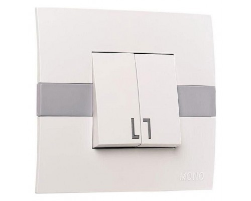 Выключатель двухклавишный Mono Electric Eсо 101-010101-102 Выключатель двухклавишный Mono Electric Eсо 101-010101-102