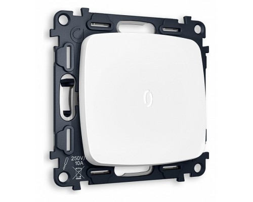 Выключатель проходной одноклавишный с подсветкой без рамки Ambrella Volt Quant MO122035