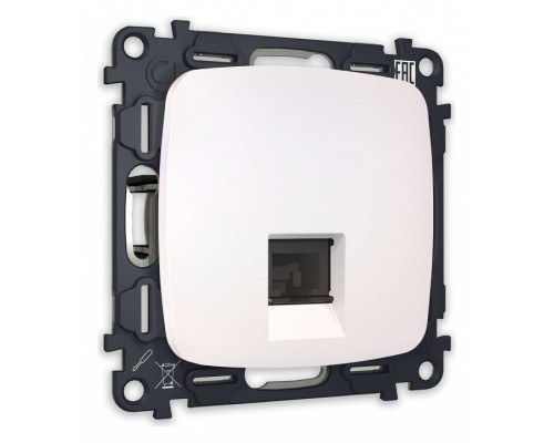 Розетка телефонная RJ-11 со штрокой, без рамки Ambrella Volt Quant MO212030 Розетка телефонная RJ-11 со штрокой, без рамки Ambrella Volt Quant MO212030