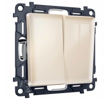 Выключатель перекрестный двухклавишный без рамки Ambrella Volt MA MA303030