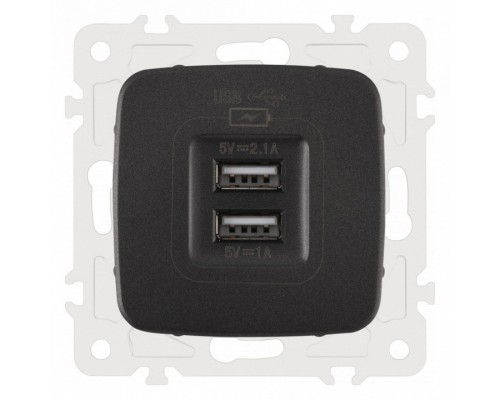Розетка USB, без рамки Arte Milano am-205 205.46-1.black Розетка USB, без рамки Arte Milano am-205 205.46-1.black