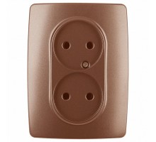 Розетка двойная без заземления Эра Эра 12 12-2107-14