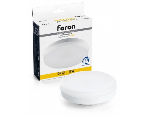 Лампа светодиодная Feron LB-456 GX53 12Вт 2700K 51064 Лампа светодиодная Feron LB-456 GX53 12Вт 2700K 51064