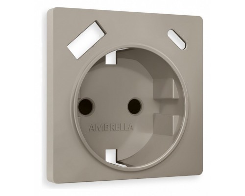 Накладка для розетки с заземлением и со шторками и 2хUSB type A и C Ambrella Volt Quant AP3700 Накладка для розетки с заземлением и со шторками и 2хUSB type A и C Ambrella Volt Quant AP3700