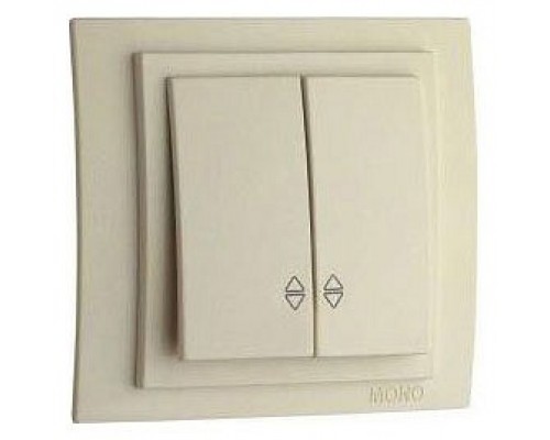 Выключатель проходной двухклавишный Mono Electric Larissa 103-171723-111 Выключатель проходной двухклавишный Mono Electric Larissa 103-171723-111