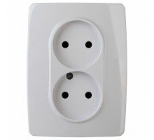 Розетка двойная без заземления Эра Эра 12 12-2107-01