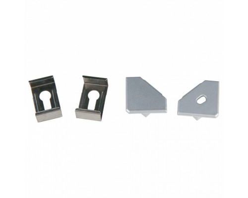 Набор заглушек и скоб для профиля Uniel UFE-N04 SILVER A POLYBAG UL-00000624 Набор заглушек и скоб для профиля Uniel UFE-N04 SILVER A POLYBAG UL-00000624