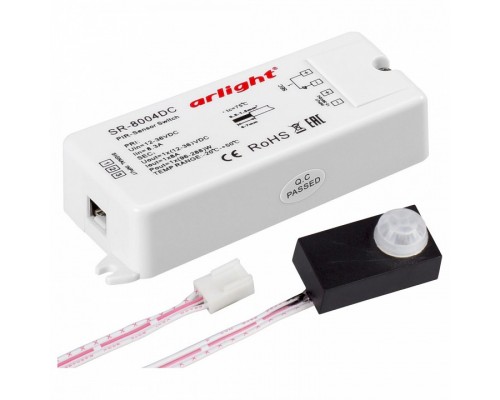 Датчик движения Arlight SR-8004 SR-8004-DC black (12-36V, 96-288W, PIR-Sensor) Датчик движения Arlight SR-8004 SR-8004-DC black (12-36V, 96-288W, PIR-Sensor)