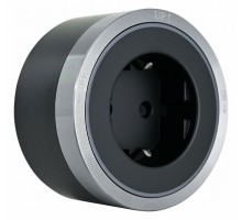 Розетка с заземлением на треке Arte Milano Am-track-sockets 380066TS LED/ES Grey