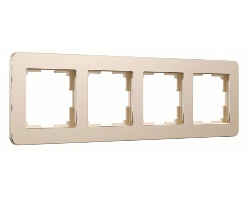 Рамка на 4 поста Werkel Platinum (шампань) W0042611