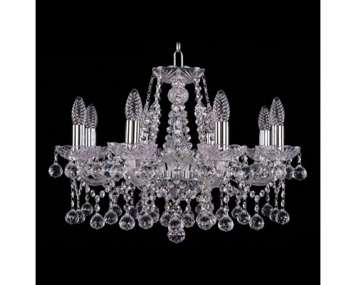 Подвесная люстра Bohemia Ivele Crystal 1413 1413/8/200/Ni/Balls Подвесная люстра Bohemia Ivele Crystal 1413 1413/8/200/Ni/Balls