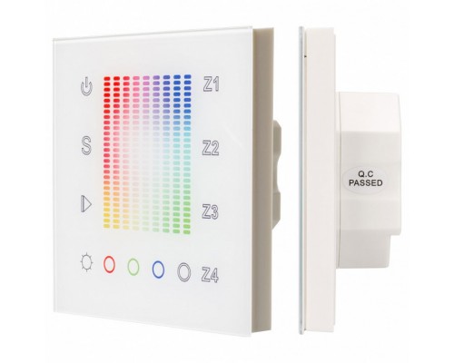 Панель-регулятора цвета RGBW сенсорная встраиваемая Arlight Sens SR-2831AC-RF-IN White (220V, RGB, 4зоны) Панель-регулятора цвета RGBW сенсорная встраиваемая Arlight Sens SR-2831AC-RF-IN White (220V, RGB, 4зоны)