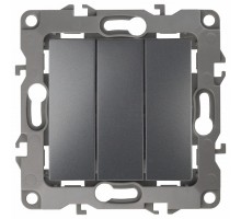 Переключатель трехклавишный без рамки Эра Эра 12 12-1107-12