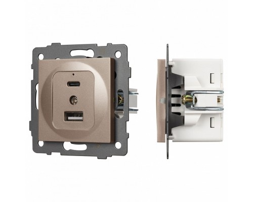Механизм розетки 2хUSB type A и C Arlight SCT 049841