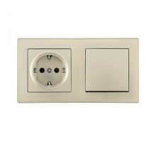 Блок с розеткой и выключателем Arte Milano SET06-2 SET06-2-30-1-40-1 shampan