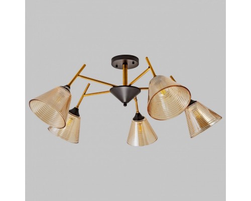Люстра на штанге Imex MD.4250 MD.4250-5-S-COP+BK Люстра на штанге Imex MD.4250 MD.4250-5-S-COP+BK