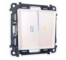 Выключатель двухклавишный с подсветкой без рамки Ambrella Volt Quant MA204010