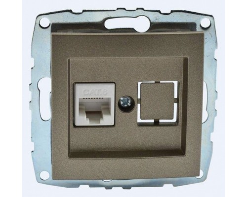 Розетка Ethernet RJ-45 без рамки Mono Electric Despina / Larissa 500-002305-125 Розетка Ethernet RJ-45 без рамки Mono Electric Despina / Larissa 500-002305-125