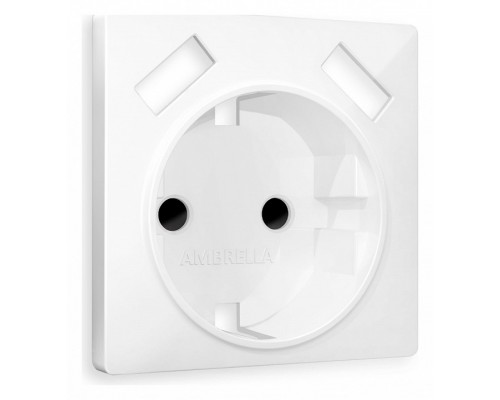 Накладка для розетки с заземлением и со шторками и 2хUSB type A Ambrella Volt Quant AP1090 Накладка для розетки с заземлением и со шторками и 2хUSB type A Ambrella Volt Quant AP1090