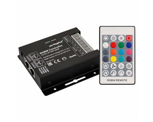Контроллер-регулятор цвета RGBW с пультом ДУ Arlight VT-S07 VT-S07-4x6A (12-24V, ПДУ 24 кн, RF) Контроллер-регулятор цвета RGBW с пультом ДУ Arlight VT-S07 VT-S07-4x6A (12-24V, ПДУ 24 кн, RF)