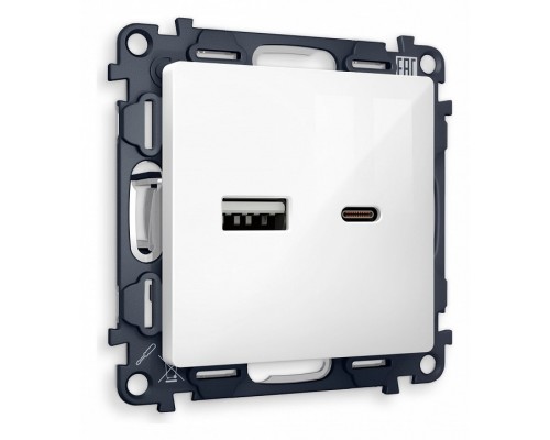 Розетка 2хUSB type A и C без рамки Ambrella Volt Quant MA111010 Розетка 2хUSB type A и C без рамки Ambrella Volt Quant MA111010