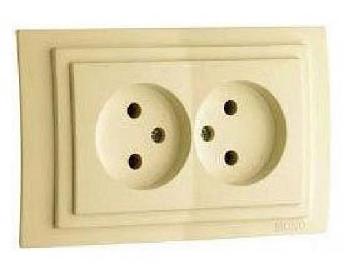 Розетка двойная Mono Electric Larissa 103-171705-121 Розетка двойная Mono Electric Larissa 103-171705-121