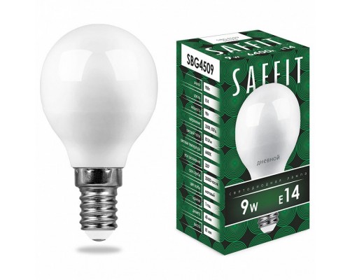 Лампа светодиодная Feron Saffit SBG4509 E14 9Вт 6400K 55125 Лампа светодиодная Feron Saffit SBG4509 E14 9Вт 6400K 55125