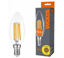 Лампа светодиодная Wolta  E14 15Вт 3000K WF-C35-15W3KE14