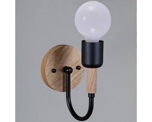 Бра 99960 99960-0.2-01 BK+WOOD