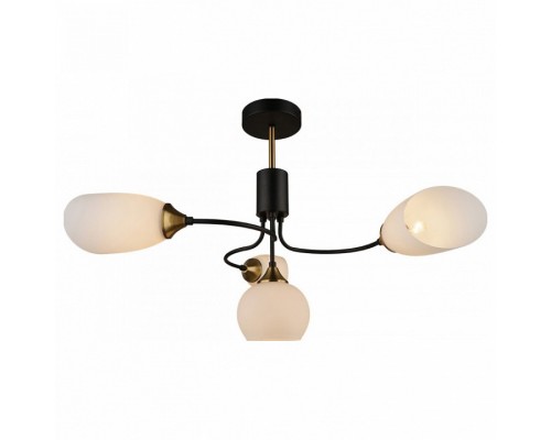 Люстра на штанге Imex MD.3862 MD.3862-4-S BK+CP Люстра на штанге Imex MD.3862 MD.3862-4-S BK+CP