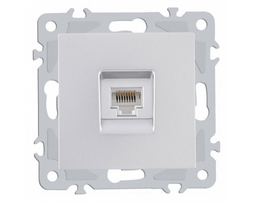 Розетка Ethernet RJ-45 без рамки Arte Milano am-206 206.45-1.silver Розетка Ethernet RJ-45 без рамки Arte Milano am-206 206.45-1.silver