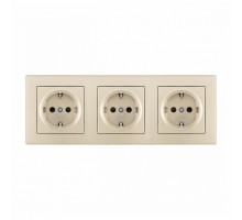 Розетка с заземлением и со шторкой Arte Milano SET06-3 SET06-3-40-1x3 shampan