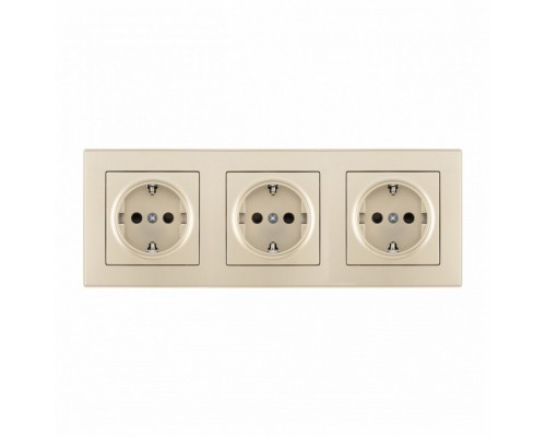 Розетка с заземлением и со шторкой Arte Milano SET06-3 SET06-3-40-1x3 shampan