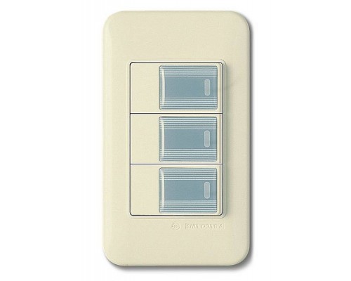Выключатель трехклавишный Imex 70 Wide Delux Grey WSN 0123 Выключатель трехклавишный Imex 70 Wide Delux Grey WSN 0123