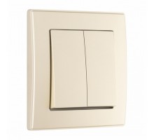 Выключатель двухклавишный Arte Milano SET06-1 SET06-1-30-2 shampan