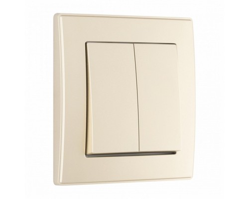 Выключатель двухклавишный Arte Milano SET06-1 SET06-1-30-2 shampan