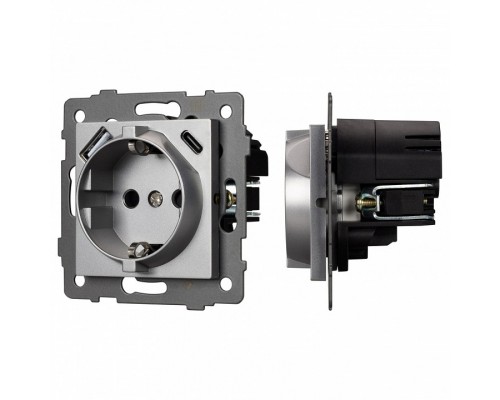 Розетка с заземлением и 2хUSB type A и C, без рамки Arlight SCT 049831