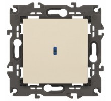 Выключатель одноклавишный с подсветкой без рамки Эра Эра Elegance 14-1102-02
