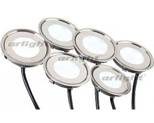 Набор из 6 встраиваемых светильников Arlight KT-R-6x0.5W LED Day White 12V (круг) Набор из 6 встраиваемых светильников Arlight KT-R-6x0.5W LED Day White 12V (круг)
