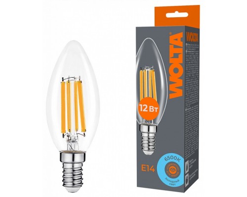 Лампа светодиодная Wolta  E14 12Вт 6500K WF-C35-12W6KE14
