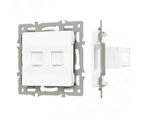 Розетка двойная RJ-12 и Ethernet RJ-45, без рамки Arlight SCT 045336