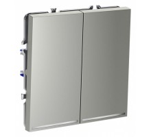 Выключатель проходной двухклавишный с подсветкой без рамки Voltum S70 VLS020405