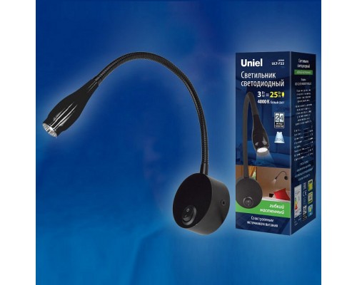 Бра Uniel ULT-F22 ULT-F22-3W/4000K IP20 BLACK Бра Uniel ULT-F22 ULT-F22-3W/4000K IP20 BLACK